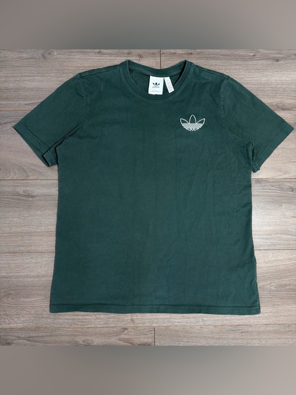 Adidas Dark Green Trefoil Logo Tee